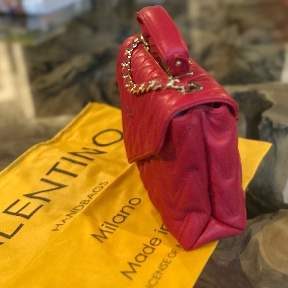 ‼️RARE‼️🎸💯AUTH. VALENTINO by MARIO V.🔥NWT🔥Lynn D Plate Leather Shoulder Bag - Picture 10 of 15